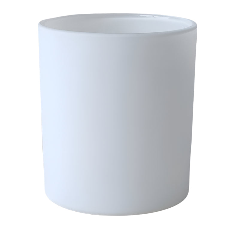 classic extra large oxford candle jar in matte white