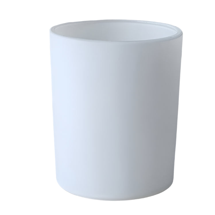 Classic Medium Oxford Candle Jar - Matte White Exterior