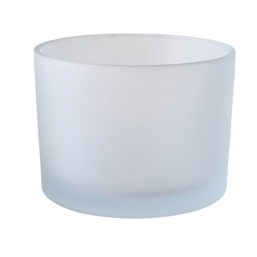 Classic extra large short Oxford candle jar in frost finish