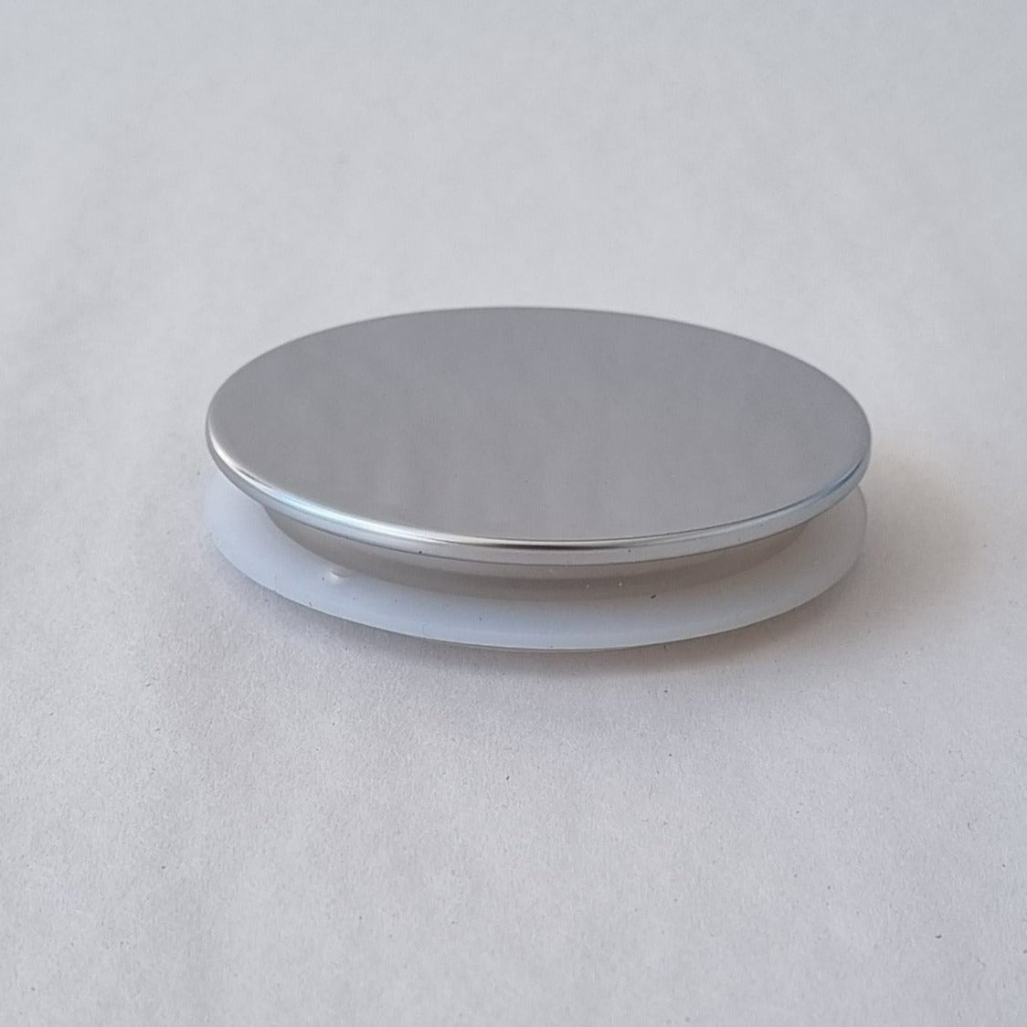 classic extra large candle lid in silver metal