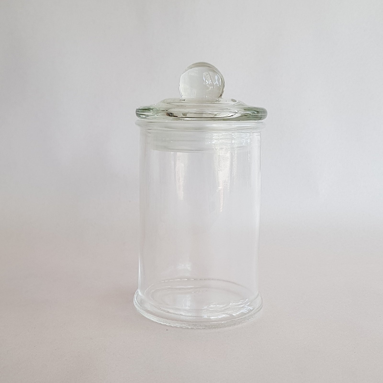 clear 110gm antique apothecary candle glass jar