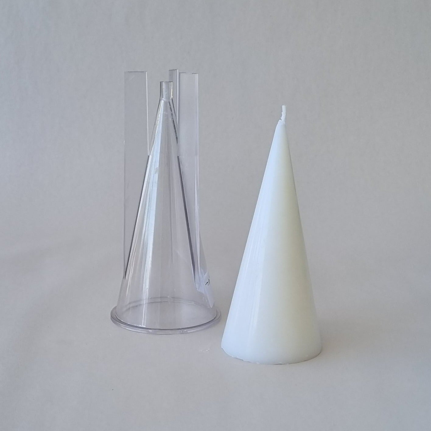 Cone-shaped PVC candle mould
