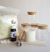 6 Country Bamboo Glass with lid - Soy Candle Making Kit with 100% Soy Wax