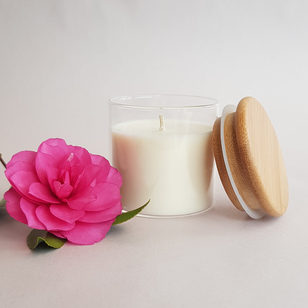 Country Glass with Bamboo Lid