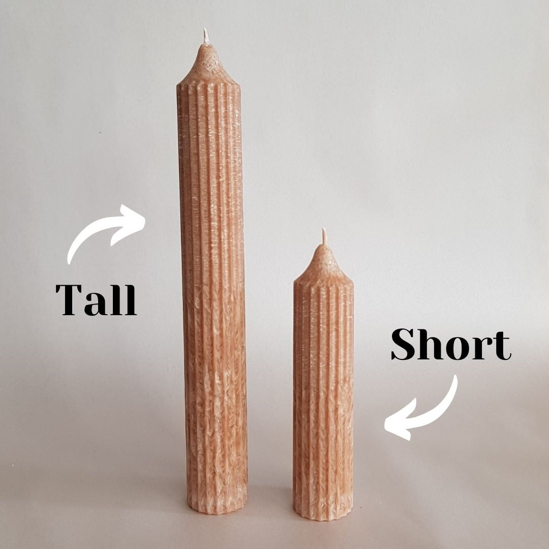 Fluted Candlestick / Dinner Taper Mould SHORT PVC Candle Mould
