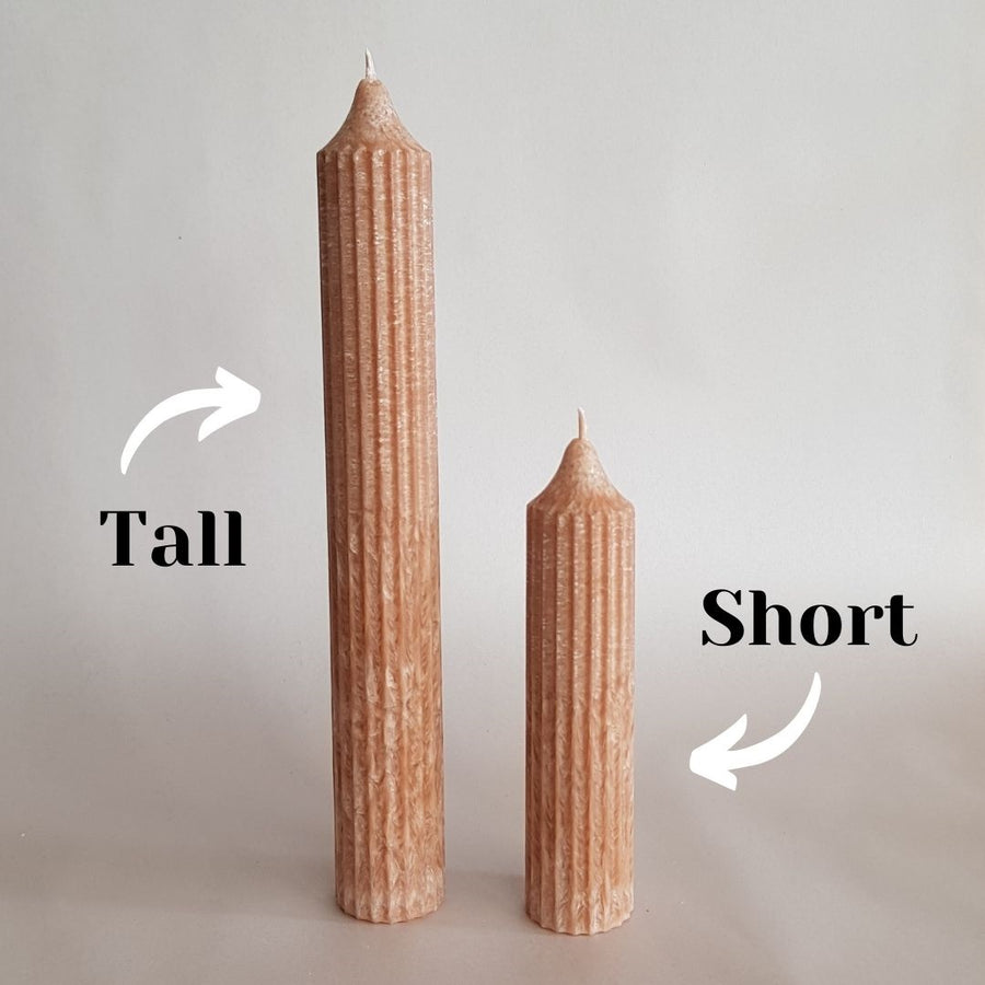 Fluted Candlestick / Dinner Taper Mould SHORT PVC Candle Mould