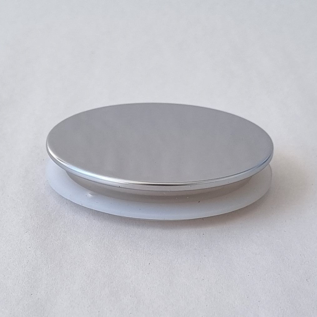 Classic Medium Candle Lid in Silver Metal