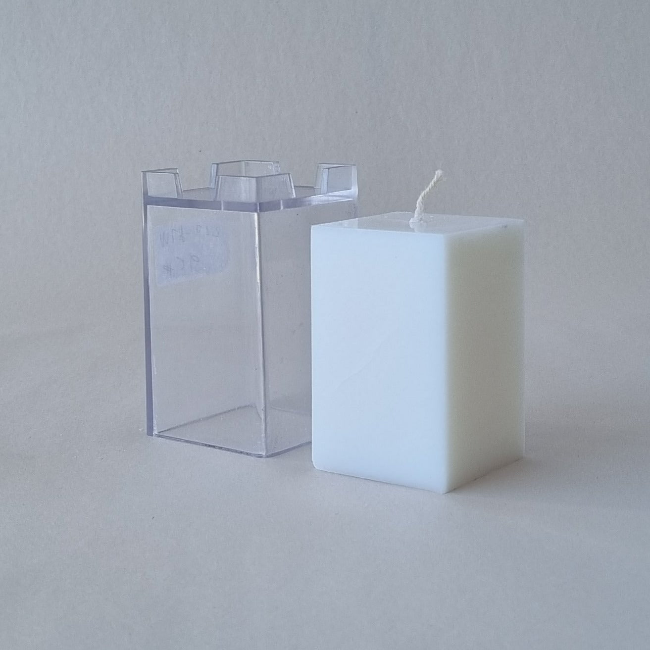 Tall square PVC candle mould