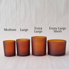 Classic Extra Large short Tumbler - Frosted Amber Exterior