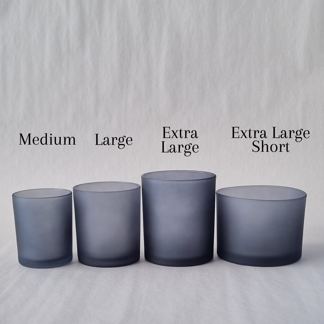 Medium Oxford Candle Jar - Frosted Grey Exterior