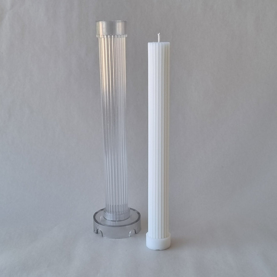 Candle stick - Tall ribbed -  PVC Candle Mould