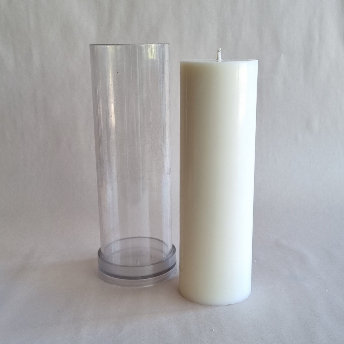 Modern pillar PVC candle mould in two heights