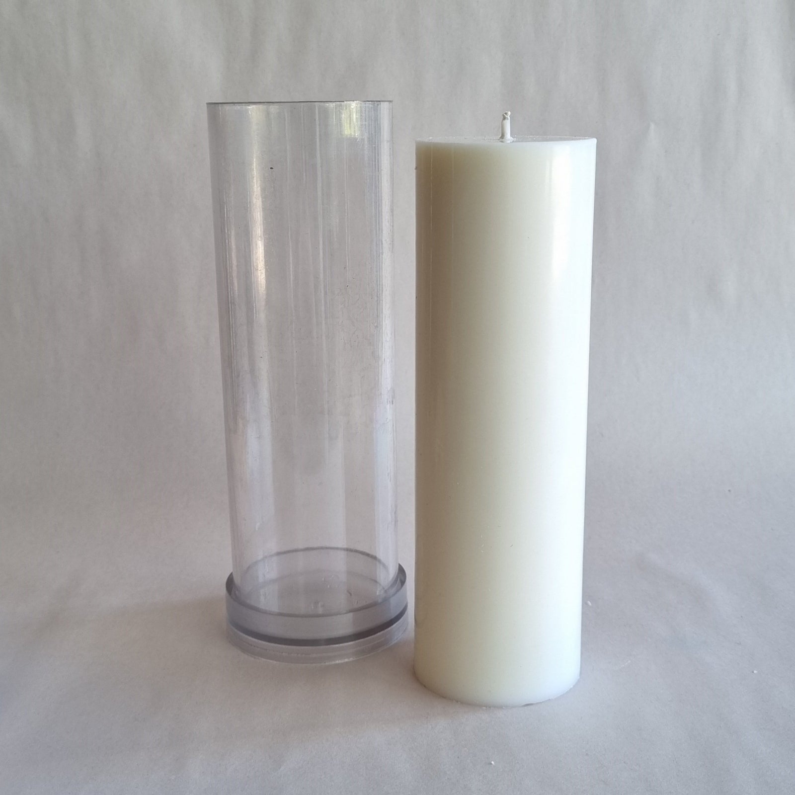 Modern pillar PVC candle mould in two heights