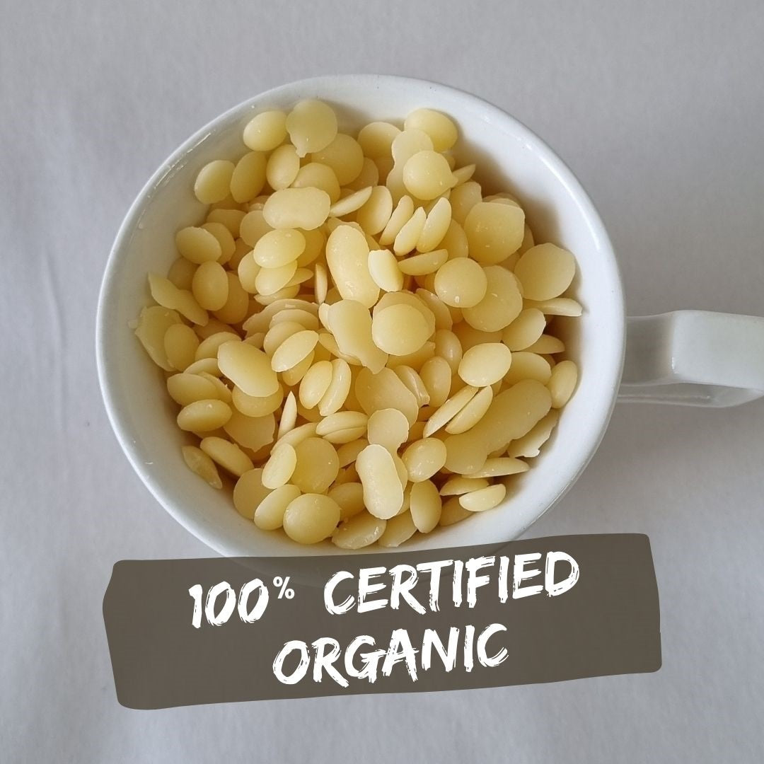 PALE Beeswax, 100% Pure - Pellet Form - Certified Organic
