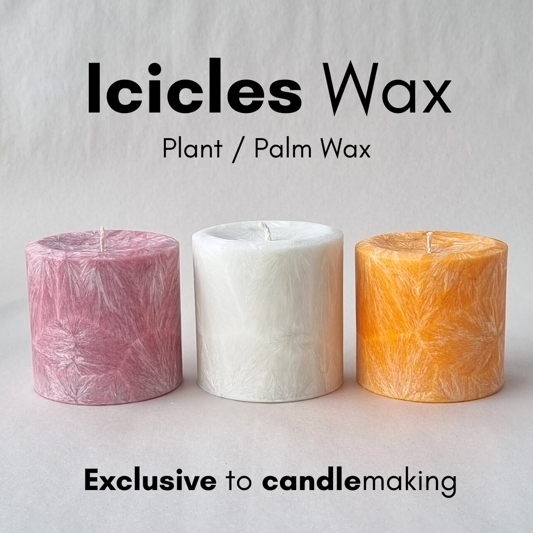 Icicles Palm Pillar Candle Wax
