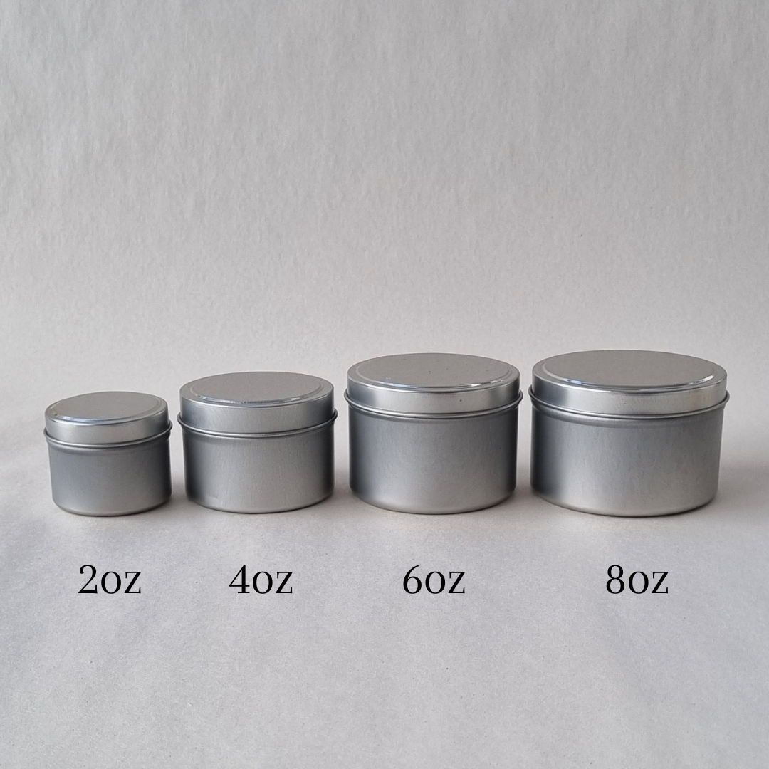 Candle Tin 6oz - Silver