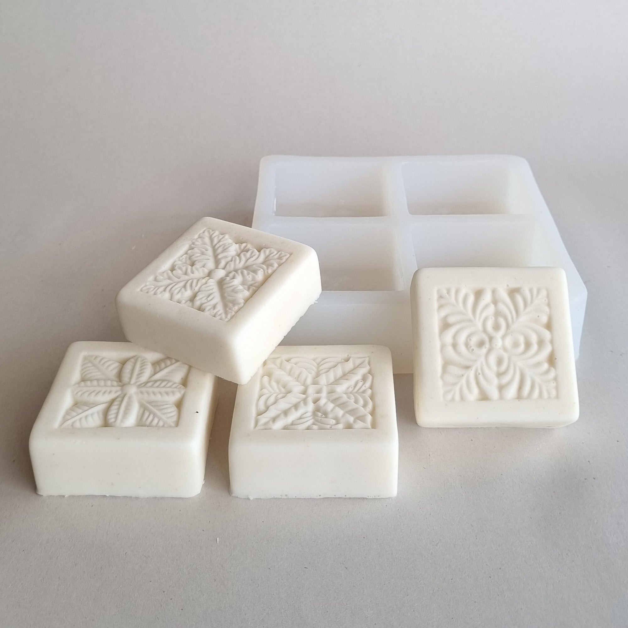 Tile Silicon 4 Cavity Mould