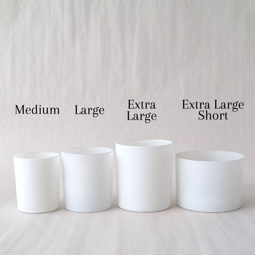 Medium Oxford Candle Jar - Matte White Exterior